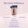 Gritzo SuperMilk Growth+ (7-12y Boy), Double Chocolate, 400g | 10g Protein with 20 Vitamins & Minerals | Zero Refined Sugar