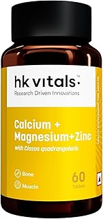 hk vitals Calcium Magnesium & Zinc, 60 Tablets | With Vitamin D3 | Supports Bone & Joint Health