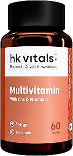 hk vitals Multivitamin with Probiotics, 60 Tablets | With Vitamins C, B, D & Zinc | Supports Immunity & Gut Health