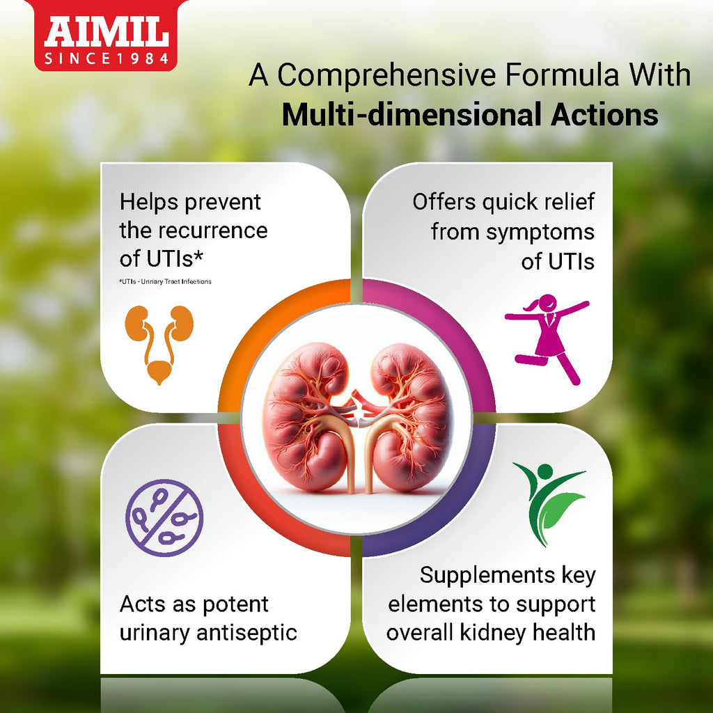 AIMIL Neeri Syrup for Kidney Health – 200ml | Ayurvedic Tonic for  Tract Infections (UTI) Support | Helps Relieve Burni and Regulate pH Balance (Pack of 2)