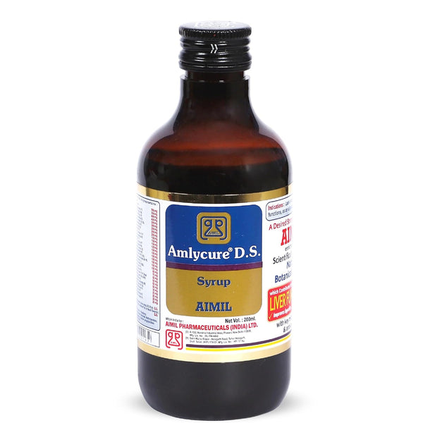 AIMIL Amlycure D.S. Syrup for Liver Health – 200ml | Ayurvedic Liver Tonic & Metabolism Booster | Supports Digestion, Appetite, and Detoxification with Natural Botanical Extracts