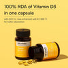 hk vitals Vitamin D3 + K2 (MK-7), 60 Capsules | 600 IU for Higher Absorption| Bone & Joints | Immunity