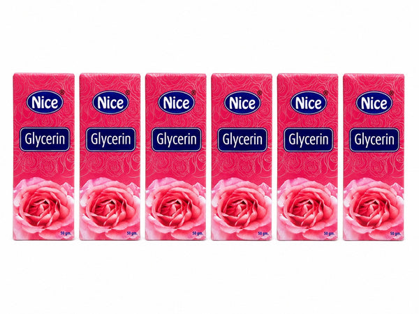 Pure Glycerin 50 Gm | Deep Moisturizer for Dry Skin | Soft & Smooth Skin Care | For Face, Hands & Body (Pack of 6)