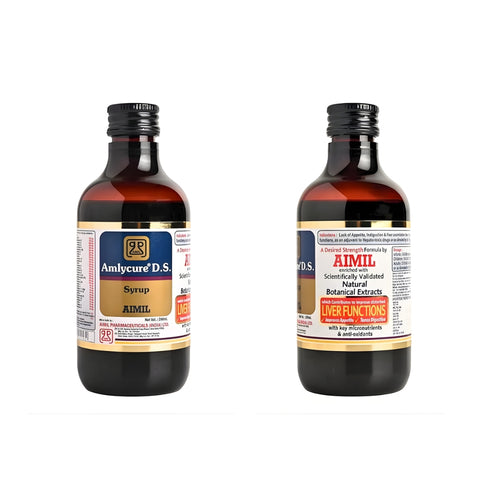 AIMIL Amlycure D.S. Syrup -200ml (Pack of 3) | Ayurvedic Liver Health Protector – Natural Liver Herbal Tonic | Metabolism Booster