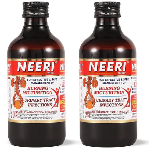 AIMIL Neeri Syrup for Kidney Health – 200ml | Ayurvedic Tonic for  Tract Infections (UTI) Support | Helps Relieve Burni and Regulate pH Balance (Pack of 2)