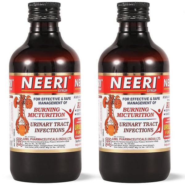 AIMIL Neeri Syrup for Kidney Health – 200ml | Ayurvedic Tonic for Urinary Tract Infections (UTI) Support | Helps Relieve Burning Urination and Regulate Urinary pH Balance